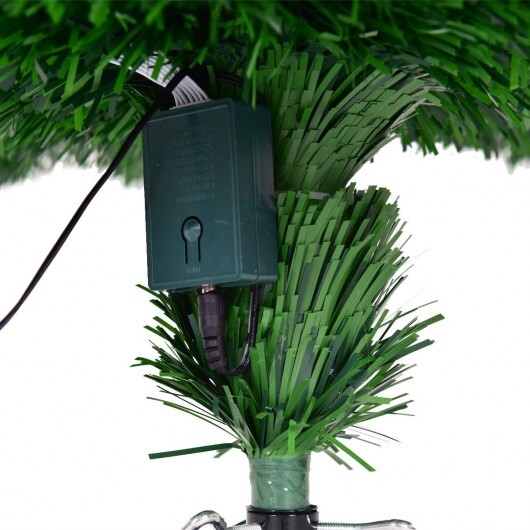 5/6/7 Feet Multicolor Artificial Christmas Tree with LED Light and Metal Stand-6' - Color: Green - Size: 6 ft - Image 5