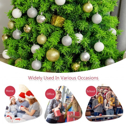 Snow Flocked Artificial Christmas Tree with Metal Stand-7.5 ft - Color: Green - Size: 7.5 ft - Image 5