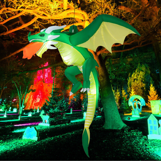 5 Feet Hanging Halloween Inflatable Dragon - Size: 5 ft - Image 5