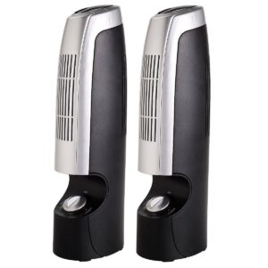2 Pieces Mini Ionic Whisper Home Air Purifier for Dust and Smoke - Color: Gray