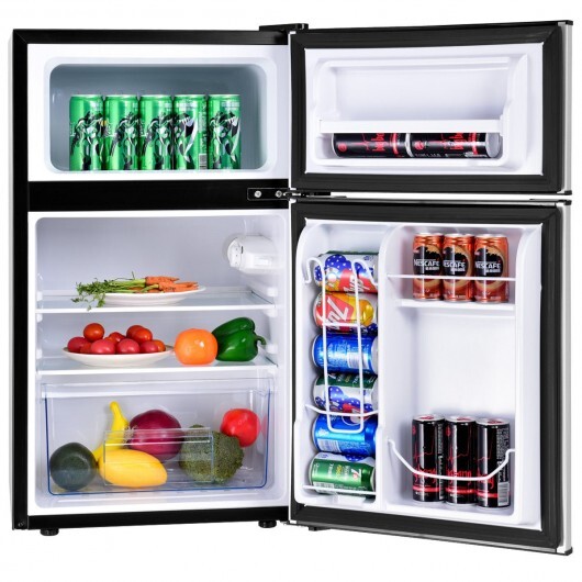 3.2 cu ft. Compact Stainless Steel Refrigerator-Gray - Color: Gray - Image 5