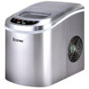 Mini Portable Compact Electric Ice Maker Machine-Silver - Color: Silver