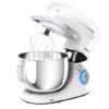 6.3 Quart Tilt-Head Food Stand Mixer 6 Speed 660W-White - Color: White