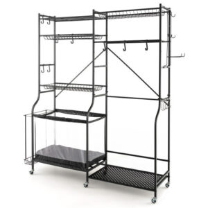 Sports Equipment Organizer for Garage - Color: Black