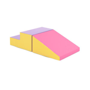 2-Piece Step and Slide Climber for Infants and Toddlers Baby Soft Play Set Foam Blocks-Yellow - Color: Yellow