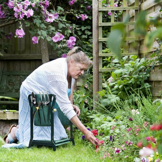 Folding Garden Kneeler and Seat Bench - Color: Green - Image 2