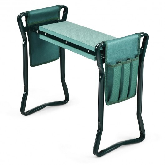 Folding Garden Kneeler and Seat Bench - Color: Green - Image 4