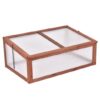 Outdoor Indoor Garden Portable Wooden Greenhouse - Color: Brown