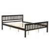 Queen Wood Platform Bed with Headboard - Color: Espresso - Size: Queen Size