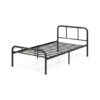 Modern Metal Platform Bed with Headboard and Footboard-Black - Color: Black