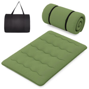 Floor Mattress with Washable Cover and Carry Bag-Full Size - Color: Green - Size: Full Size