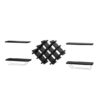 Set of 5 Wall Mount Wine Rack Set with Storage Shelves-Black - Color: Black