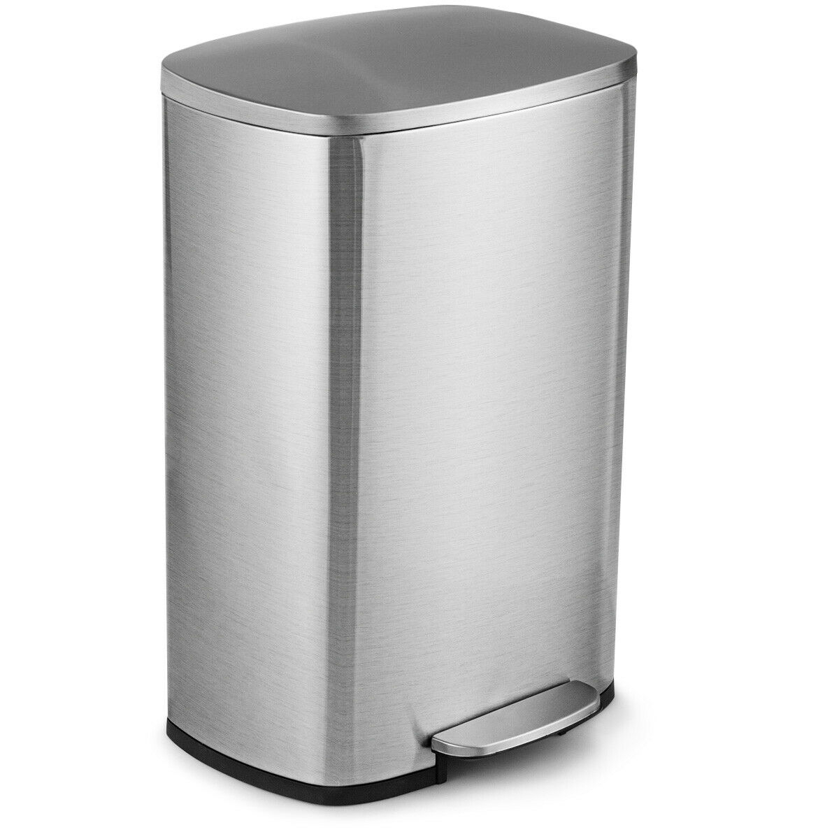 13.2 Gallon Stainless Steel Trash Garbage Can with Bucket - Color: Silver - Image 6