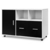 Lateral Mobile File Storage Cabinet - Color: Black & White