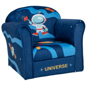 Toddler Upholstered Armchair with Solid Wooden Frame and High-density Sponge Filling-Multicolor - Color: Multicolor