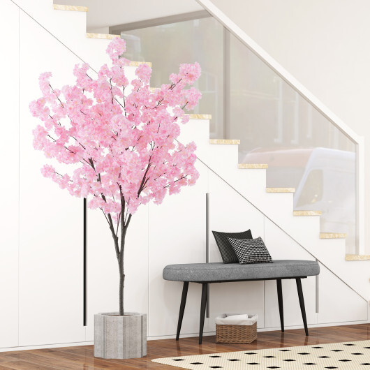 6.5 FT Tall Artificial Cherry Blossom Tree with 1170 Pink Flowers - Image 5