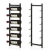 Rust proof Wall Mounted Wine Rack for 6 or 9 Bottles-M - Color: Black - Size: M