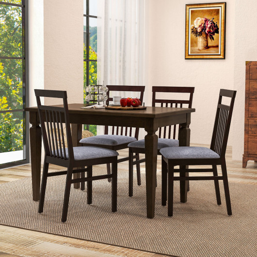 Upholstered Dining Chair Set of 2 - Color: Brown - Image 3
