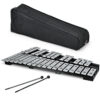 27 Note Glockenspiel Xylophone with 2 Rubber Mallets - Color: Black & White