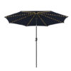 10 Feet Patio Umbrella with 112 Solar Lights and Crank Handle-Navy - Color: Navy - Size: 10 ft