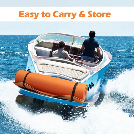 3 Layer Water Floating Pad for Recreation/Relaxing - Color: Orange - Image 5