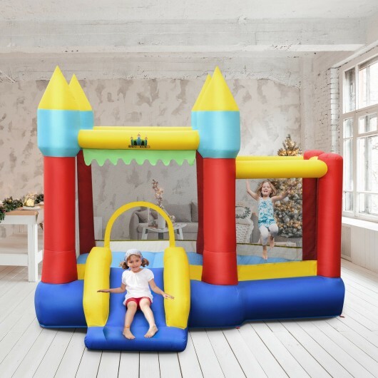 Inflatable Bounce Slide Jumping Castle Without Blower - Color: Multicolor - Image 2