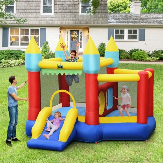 Inflatable Bounce Slide Jumping Castle Without Blower - Color: Multicolor - Image 3