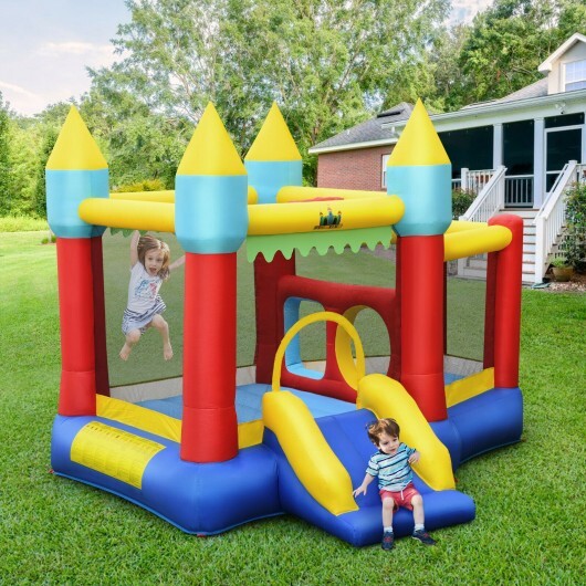Inflatable Bounce Slide Jumping Castle Without Blower - Color: Multicolor - Image 4