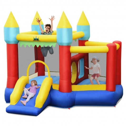 Inflatable Bounce Slide Jumping Castle Without Blower - Color: Multicolor - Image 5