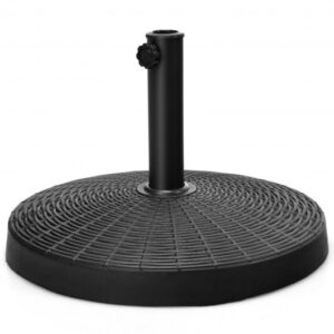 49 LBS Patio Resin Umbrella Base Stand for Outdoor - Color: Black