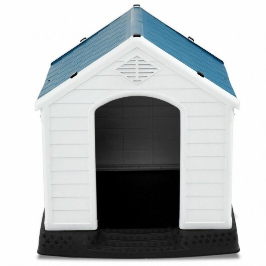 Plastic Waterproof Ventilate Pet Puppy House - Color: Blue - Size: M - Image 4