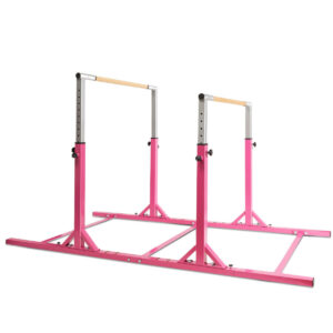 Kids Adjustable Width & Height Gymnastics Parallel Bars - Color: Pink