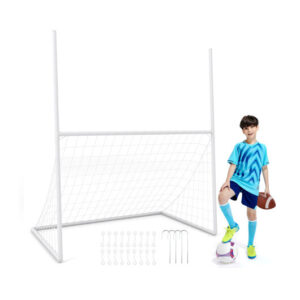 2 in 1 All Weather Football Training Equipment for Park School - Color: White