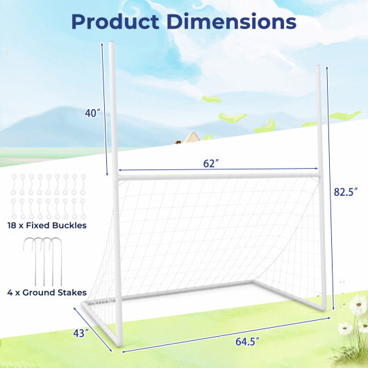 2 in 1 All Weather Football Training Equipment for Park School - Color: White - Image 4