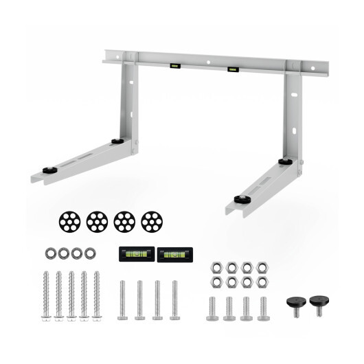 Mini Split Wall Mounting Bracket for 12000-24000 BTU Universal Ductless AC - Color: Silver