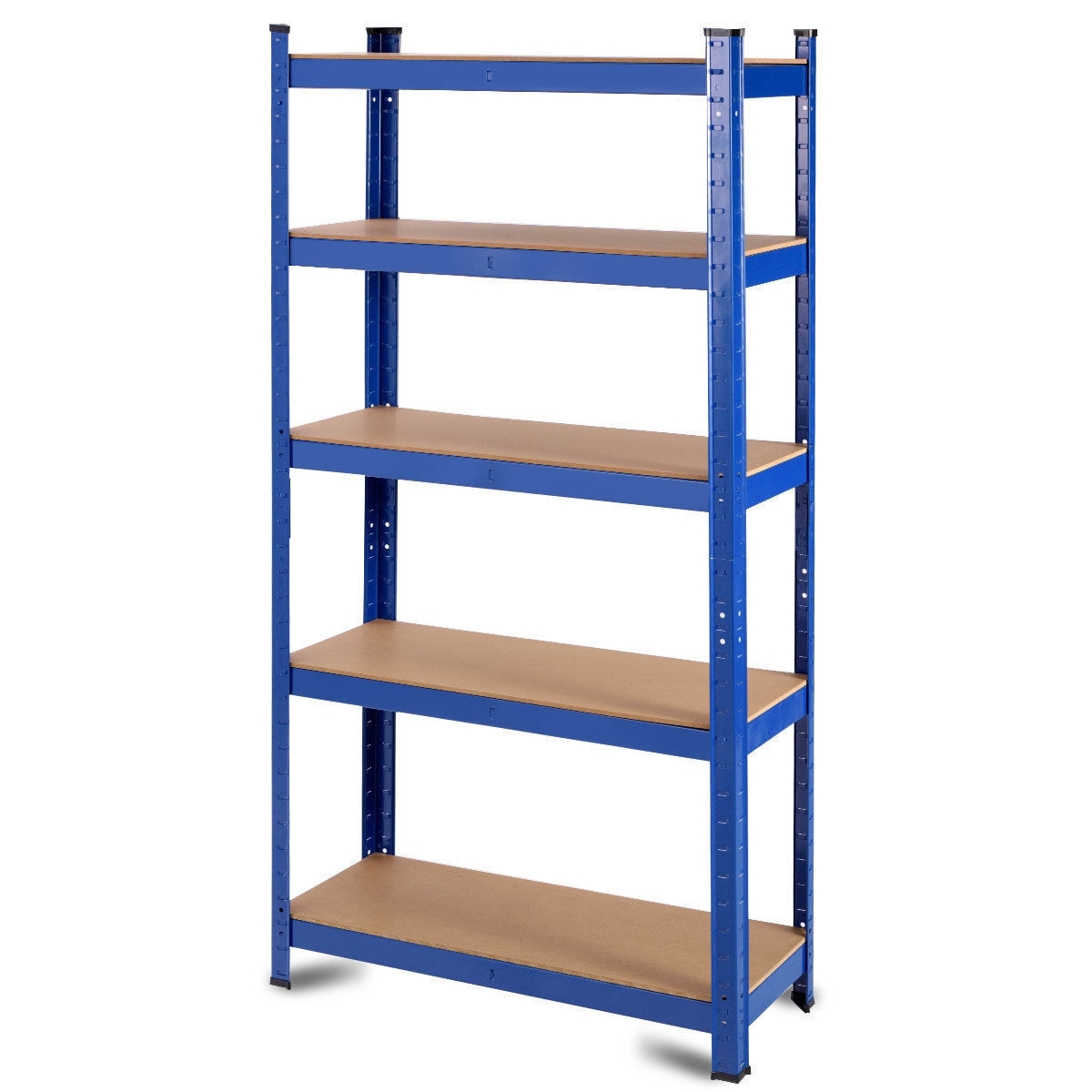 35.5 x 71 Inch Adjustable 5-Layer 2000 lbs Capacity Tool Shelf-Blue - Color: Blue - Image 6