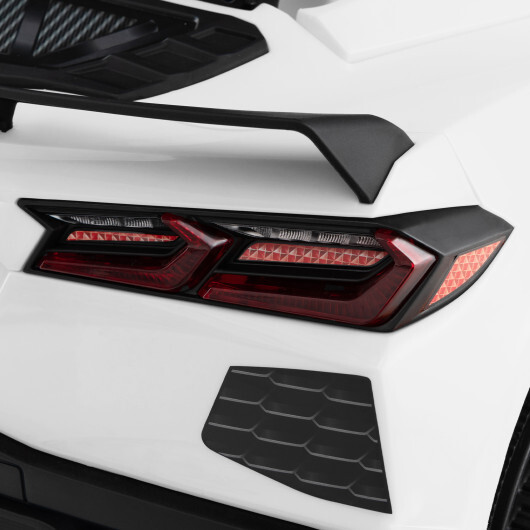 12V Electric Kids Ride On Car Licensed Chevrolet Corvette C8 with Remote Control Ages 3+ Years Old-White - Color: White - Image 5