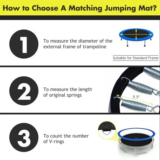 High-Elastic PP Replacement Jumping Mat-15 ft - Color: Black - Size: 15 ft - Image 5