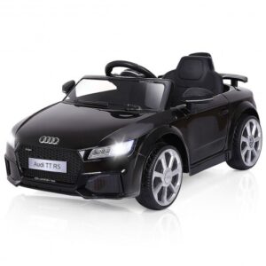 12V Kids Electric Ride on Car with Remote Control and Music Function-Black - Color: Black