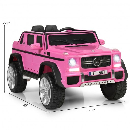 12V Licensed Mercedes-Benz Kids Ride On Car-Pink - Color: Pink - Image 5